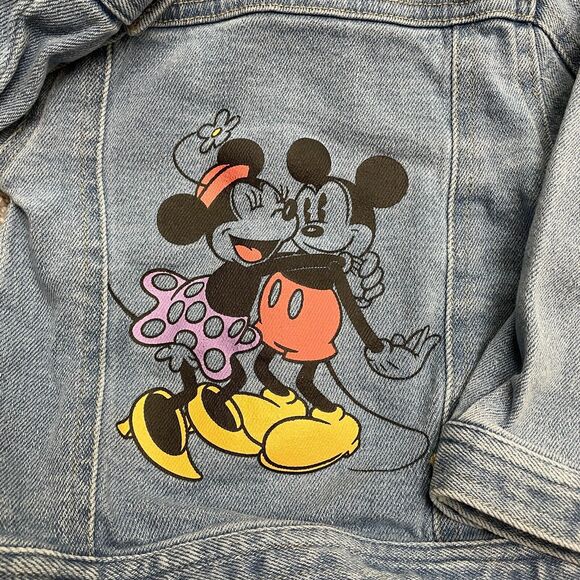 Disney Junior Mickey Minnie Mouse Denim Jacket Infant 18M Blue Graphic Casual - Picture 3 of 9
